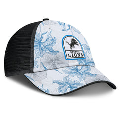 Tropical Adjustable Trucker Hat - Detroit Lions