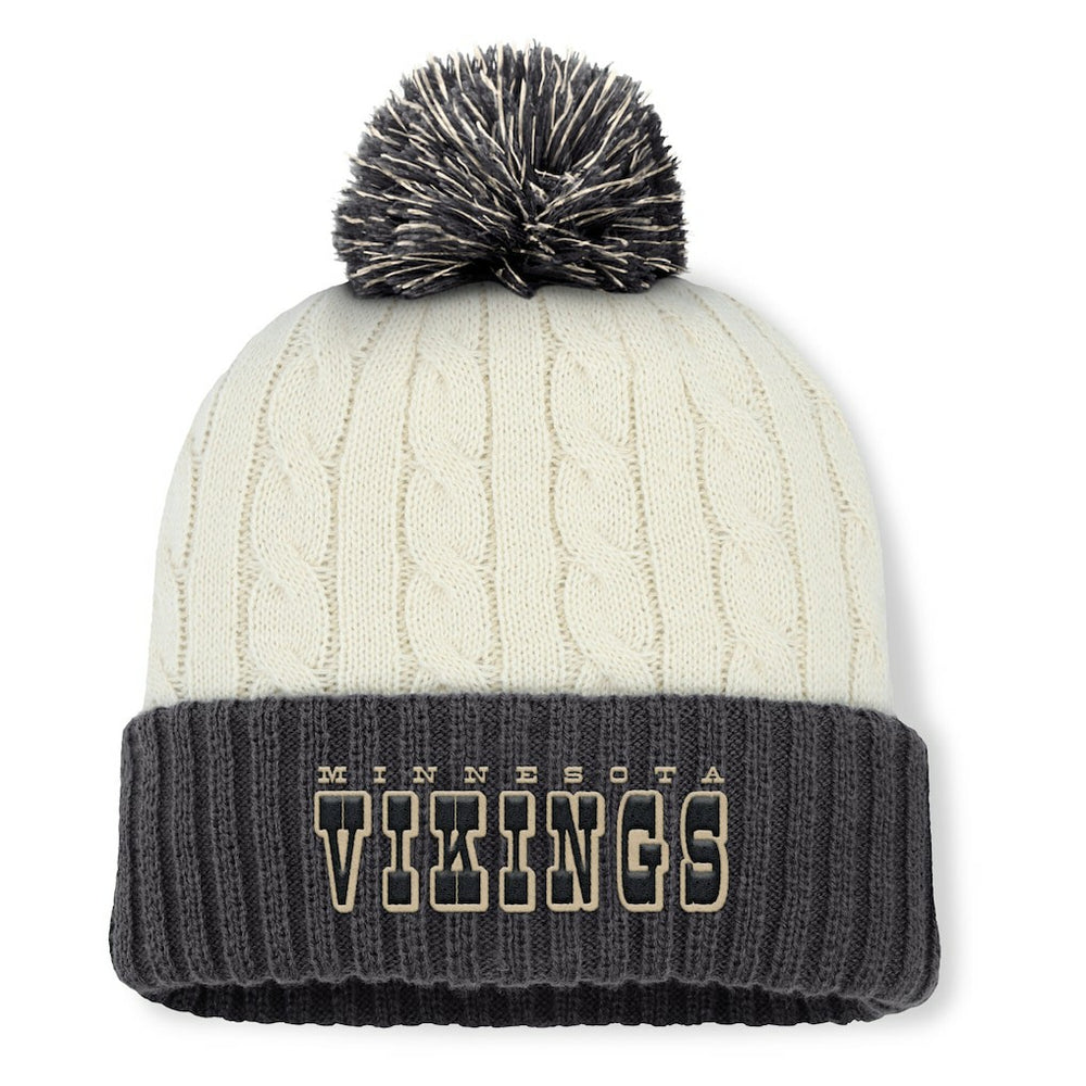 Women's Coaxial Cuffed Knit Hat with Pom - Minnesota Vikings