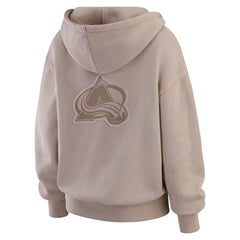 NHL Tan Colorado Avalanche WEAR by Erin Andrews Women's Washed Pullover Crewdie