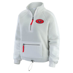 NHL Gray Washington Capitals WEAR by Erin Andrews Women's Polar Fleece Quarter-Zip Jacket