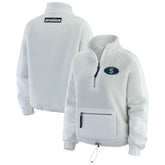 NHL Gray Seattle Kraken WEAR by Erin Andrews Women's Polar Fleece Quarter-Zip Jacket