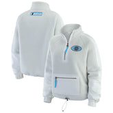 NHL Gray Utah Mammoth WEAR by Erin Andrews Women's Polar Fleece Quarter-Zip Jacket