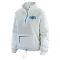 NHL Gray Utah Mammoth WEAR by Erin Andrews Women's Polar Fleece Quarter-Zip Jacket