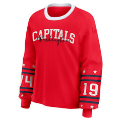 NHL Red Washington Capitals WEAR by Erin Andrews Women's Long-Sleeve Sport T-Shirt