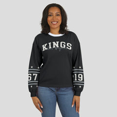 NHL Black Los Angeles Kings WEAR by Erin Andrews Women's Long-Sleeve Sport T-Shirt