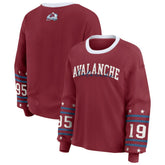 NHL Burgundy Colorado Avalanche WEAR by Erin Andrews Women's Long-Sleeve Sport T-Shirt