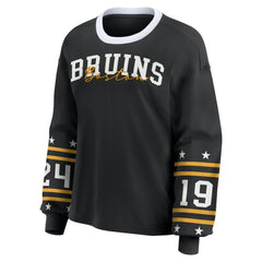 NHL Black Boston Bruins WEAR by Erin Andrews Women's Long-Sleeve Sport T-Shirt