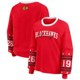 NHL Red Chicago Blackhawks WEAR by Erin Andrews Women's Long-Sleeve Sport T-Shirt