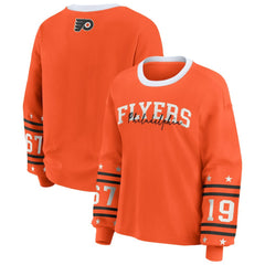 NHL Orange Philadelphia Flyers WEAR by Erin Andrews Women's Long-Sleeve Sport T-Shirt