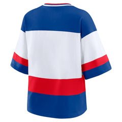 NHL Blue/White New York Rangers WEAR by Erin Andrews Women's Jersey Style Tee