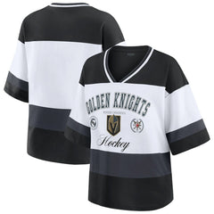 NHL Black/White Vegas Golden Knights WEAR by Erin Andrews Women's Jersey Style Tee