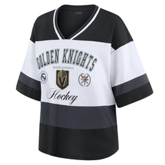 NHL Black/White Vegas Golden Knights WEAR by Erin Andrews Women's Jersey Style Tee