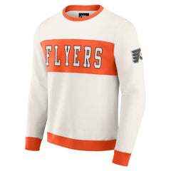 NHL Cream Philadelphia Flyers Darius Rucker Collection by Fanatics Colorblock Pullover Sweatshirt