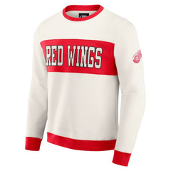 NHL Cream Detroit Red Wings Darius Rucker Collection by Fanatics Colorblock Pullover Sweatshirt