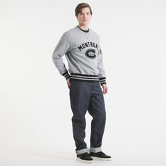 NHL Athletic Heather Gray Montreal Canadiens Todd Snyder by Fanatics Relaxed Canadian Fleece Crew