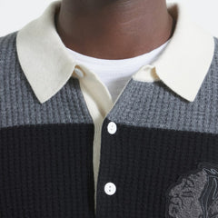 NHL Dark Heather Gray Chicago Blackhawks Todd Snyder by Fanatics Cashmere Rugby Sweater