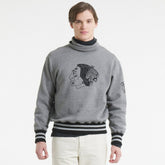 NHL Dark Heather Gray Chicago Blackhawks Todd Snyder by Fanatics Relaxed Canadian Fleece Turtleneck