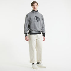 NHL Dark Heather Gray Chicago Blackhawks Todd Snyder by Fanatics Relaxed Canadian Fleece Turtleneck