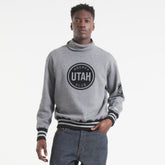 NHL Dark Heather Gray Utah Mammoth Todd Snyder by Fanatics Relaxed Canadian Fleece Turtleneck