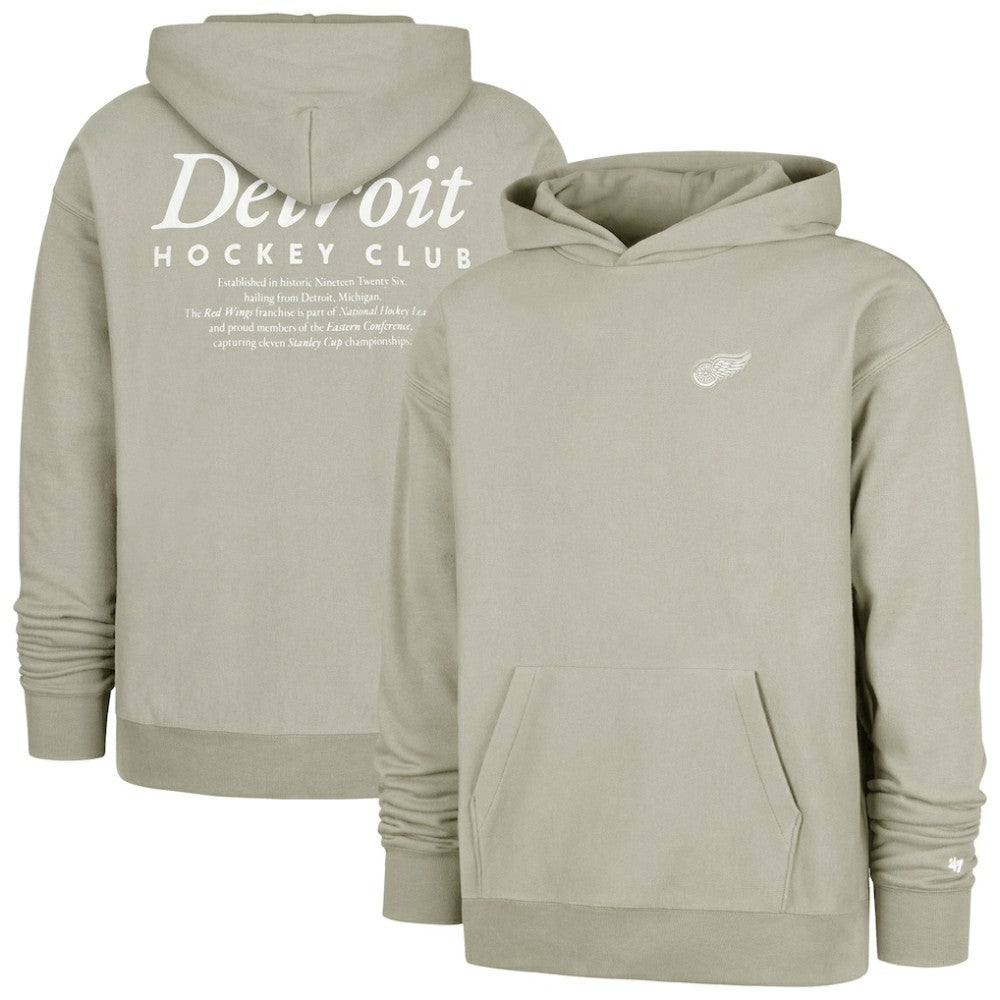 NHL Gray Detroit Red Wings '47 Foundation Pullover Hoodie