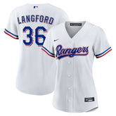 MLB Wyatt Langford Texas Rangers Nike Women's Home Replica Jersey