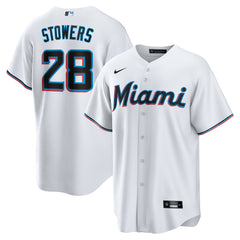 MLB Kyle Stowers Miami Marlins Nike Home Replica Jersey