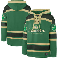 NHL Kelly Green New York Islanders '47 St. Patrick's Day McLucky Superior Lacer Pullover Hoodie