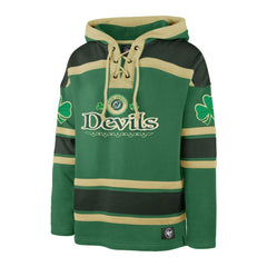 NHL Kelly Green New Jersey Devils '47 St. Patrick's Day McLucky Superior Lacer Pullover Hoodie