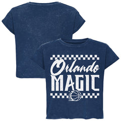 NBA Orlando Magic Sportiqe Unisex Rock & Roll Collection Gwen Premium Mineral Wash Cropped T-Shirt