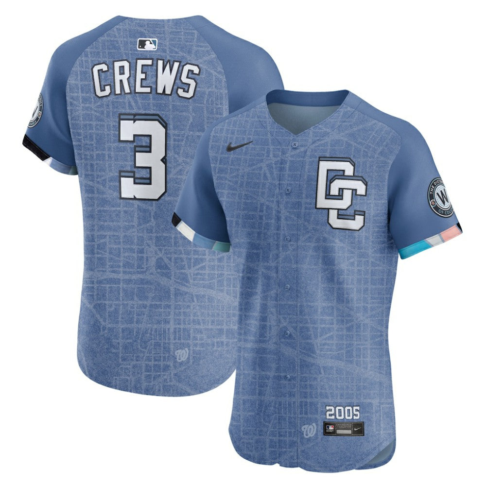 MLB Dylan Crews Washington Nationals Nike 2025 City Connect Elite Player Jersey
