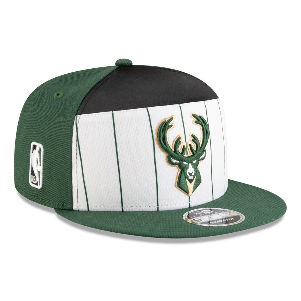 NBA Milwaukee Bucks 2025 NBA Tip Off Split Panel 9FIFTY Snapback Hat