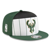 NBA Milwaukee Bucks 2025 NBA Tip Off Split Panel 9FIFTY Snapback Hat