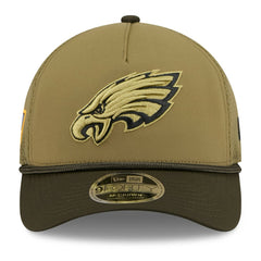 Youth 2025 Salute to Service 9FORTY A-Frame Adjustable Hat - Philadelphia Eagles