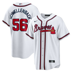 MLB Spencer Schwellenbach Atlanta Braves Nike Home Replica Jersey