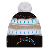 Women's 2025 NFL Crucial Catch Cuffed Knit Hat with Pom - Los Angeles Chargers