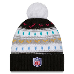 Women's 2025 NFL Crucial Catch Cuffed Knit Hat with Pom - Los Angeles Chargers