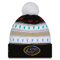 Women's 2025 NFL Crucial Catch Cuffed Knit Hat with Pom - New York Jets