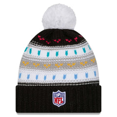 Women's 2025 NFL Crucial Catch Cuffed Knit Hat with Pom - Tennessee Titans