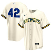 MLB Milwaukee Brewers Nike Home 2025 Jackie Robinson Day Replica Jersey