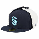 NHL Deep Sea Blue Seattle Kraken New Era Injection Dog Ear Classic Fitted Hat