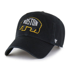 NHL Black Boston Bruins '47 Alternate Logo Clean Up Adjustable Hat