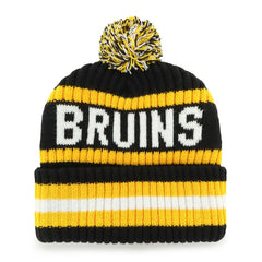 NHL Black Boston Bruins '47 Bering Cuffed Knit Hat with Pom