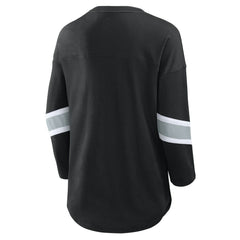 Women's Plus Size Redzone 3/4-Sleeve Scoop Neck T-Shirt - Las Vegas Raiders