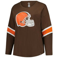 Women's Plus Size Redzone 3/4-Sleeve Scoop Neck T-Shirt - Cleveland Browns
