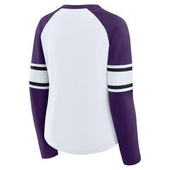 Women's Plus Size Redzone Lace Up Long Sleeve T-Shirt - Baltimore Ravens