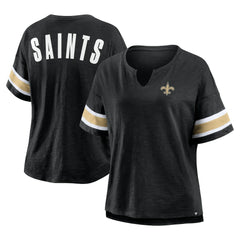 Women's Plus Size Redzone Notch Neck T-Shirt - New Orleans Saints