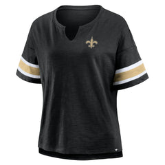 Women's Plus Size Redzone Notch Neck T-Shirt - New Orleans Saints