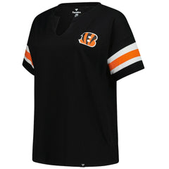 Women's Plus Size Redzone Notch Neck T-Shirt - Cincinnati Bengals