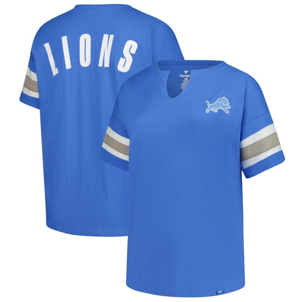 Women's Plus Size Redzone Notch Neck T-Shirt - Detroit Lions