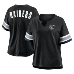 Women's Plus Size Redzone Notch Neck T-Shirt - Las Vegas Raiders